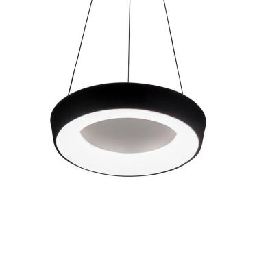 Imagem de Lustre Pendente Newline Apollo 585 35cm Led Bivolt Preto 3000K Luz Amarela