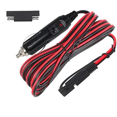 Imagem de Cabo de extensão da bateria SAE isqueiro de cigarro de 15 pés - Plugue de isqueiro de cigarro de 12 V para SAE Extensão de liberação rápida Carregador de cabo de alimentação para pulverizador com adaptador de polaridade reversa Sae