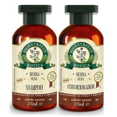 Imagem de Kit Botica Henna Shampoo + Condicionador 270ml - Bio Extratus