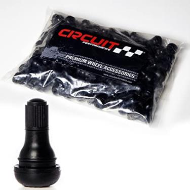 Imagem de Hastes de válvula preta curtas de desempenho de circuito TR412 TR-412 22 mm perfil baixoCircuit Performance SET-CP-VS412-BK-(100)