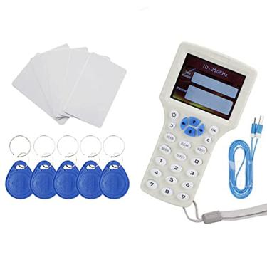 Imagem de Tingpai Inglês Prompt de voz humana portátil igente de 3,2 polegadas Tela LCD Dispositivos de identificação por diofrequência Leitor G vador Copiado Duplicado pa 125Khz Cartões de 13,56 MHz