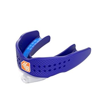 Imagem de (Youth, Convertible Tether, ROYAL) - Shock Doctor Mouthguard SuperFit - Easy-Fit Strap/Strapless mouthguard - Low Profile Fit perfect for Basketball, Hockey, Lacrosse, All Sport