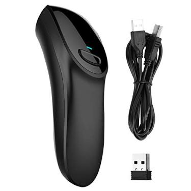 Imagem de THARO Scanner de código de barras sem fio 2,4 g com distância de transmissão USB sem fio 1D laser leitor de código de barras 2D portátil com receptor USB para loja, supermercado, armazém (2D)