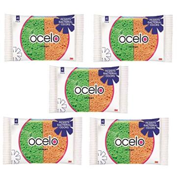 Imagem de Esponjas de celulose ocelo CelO, 4 unidades (as cores podem variar), pacote com 5