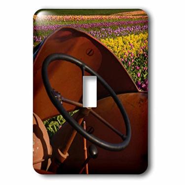 Imagem de 3dRose lsp_191671_1 Tractor, Tulip Festival, Woodburn, Oregon, Usa Light Switch Cover