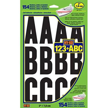 Imagem de Hy-Ko Números e letras embalados, adesivos de número de endereço DIY para entregas e navegação, decalques autoadesivos de casa para tapume, porta, caixas de correio