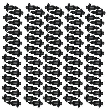 Imagem de TECKEEN 100 peças de rebites de automóveis, rebites de plástico, prendedor de para-choque automático clipes de pino de pressão