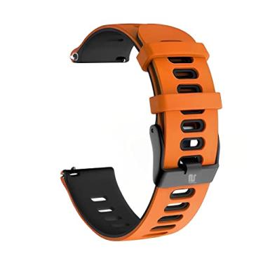 Imagem de Pulseiras NSmart compatível com Amazfit GTR 42MM / GTS/GTS 2 / GTS 2e / GTS 2 mini/GTS 3 /GTS 4 (Laranja com preto)