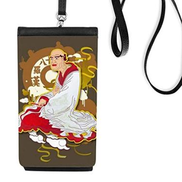 Imagem de Culture Eighteen Arhats bolsa para celular com figura de alfândega bolso preto
