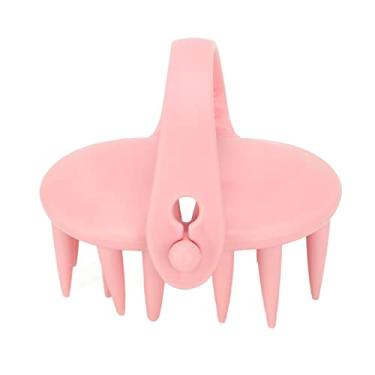 Imagem de Esfoliante de Banho Corporal, Escova de Xampu Silicone Ergonômico para Alívio do Estresse para Hotel para Homens e Mulheres (Rosa)