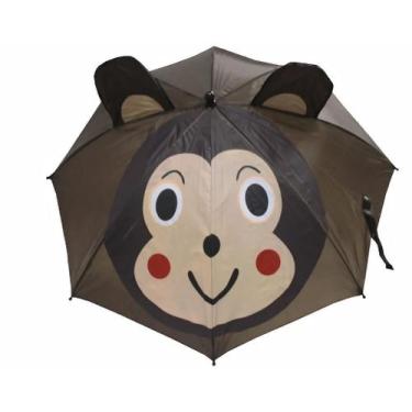 Imagem de Guarda Chuva Sombrinha Infantil Orelhinha Macaco Apito - Umbrella