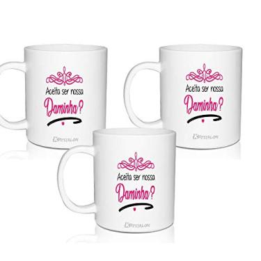 Imagem de 3 Canecas Convite 300 ml Personalizadas para Daminha