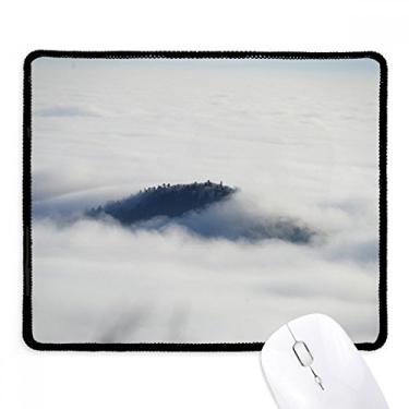 Imagem de Clouds Fog Sky Mountain Nature Forest Mousepad Tapete de borracha para jogos