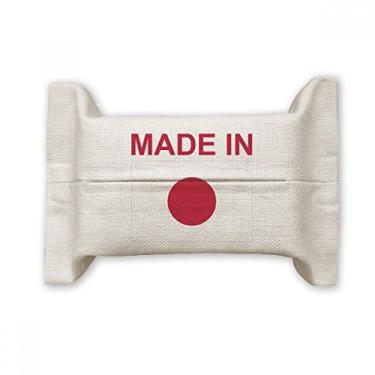 Imagem de Bolsa de linho de algodão feita no Japão com suporte de capa de papel para lenços faciais