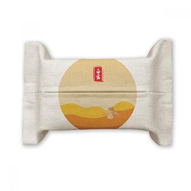 Imagem de Bolsa de linho de algodão circular White Dew Twenty Four Solar Term