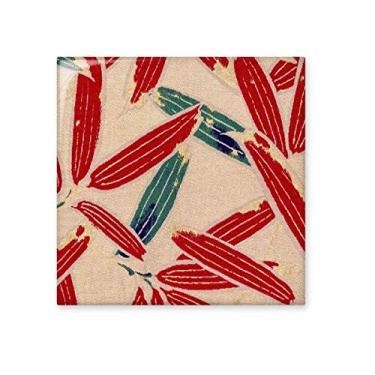 Imagem de Azulejo de cerâmica japonês Ukiyoe vermelho azul padrão azulejo brilhante decalque pedra adornada tijolo vitrificado