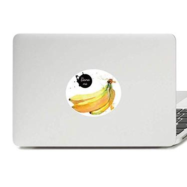 Imagem de Adesivo de notebook com emblema de vinil Banana Aquarela Fruit Tasty Health