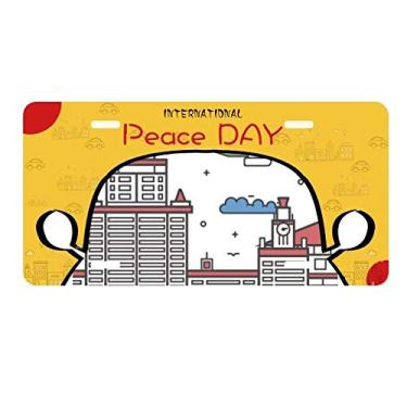 Imagem de DIYthinker Placa de carro com estampa de símbolo nacional da cidade da Rússia