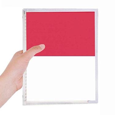 Imagem de Caderno de folhas soltas com a bandeira nacional da Indonésia, diário recarregável, papelaria