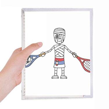 Imagem de Caderno de raquete de tênis sérvio, desenho animado, mamãe, folhas soltas, diário recarregável, papelaria