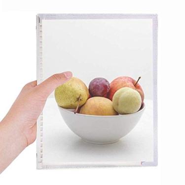 Imagem de Caderno de fotos de frutas temperadas frescas com folhas soltas diário recarregável de papelaria