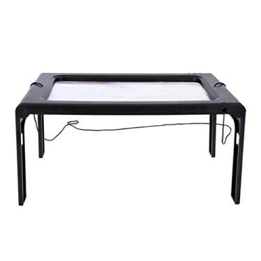 Imagem de oshhni Lupa dobrável de mãos livres com lupa de LED para auxiliar de leitura