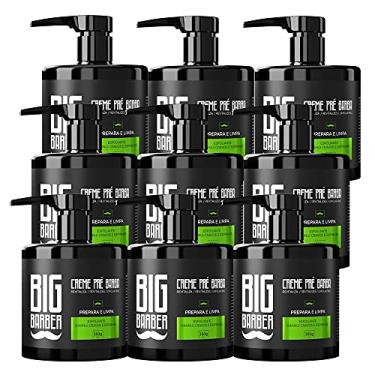 Imagem de Creme Pré Barba Big Barber 350g Lemon Limpador Facial Esfoliante Caixa Com 9 Unidades