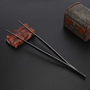 Imagem de Naroote Pinça de cozinha, ponta serrilhada, aço inoxidável, pinça de cozinha doméstica, clipe de alimentos, ferramenta de cozinha, produtos que vale a pena comprar (preto)