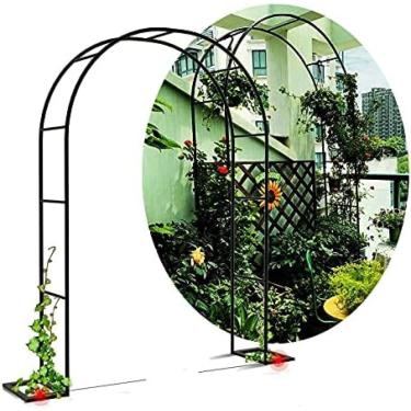Imagem de Pérgola De Pérgula De Metal Em Arco De Jardim, Caramanchão De Rosas Para Várias Plantas Trepadeiras, Para Decorações Elegantes De Festa Nupcial De Casamento, 200 X 230 Cm,Preto,200×230cm,Collector
