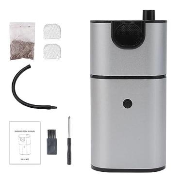 Imagem de Kit de defumador de coquetel, kit de defumador de uísque, fumo carne, bebida e alimentos para uso interno, kit de defumador antiquado inclui lascas de madeira, kit de defumador de bourbon, branco