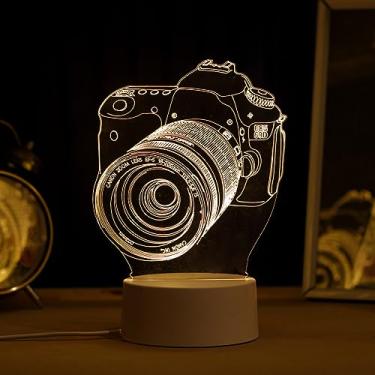 Imagem de PopLumos - Luminária led 3d, câmera fotográfica, fotógrafo