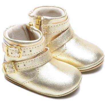 Imagem de Botinha Feminina Infantil Bebê Confortável Tiras Casual