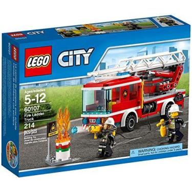 Imagem de Caminhão Escada Bombeiros Lego City 60107