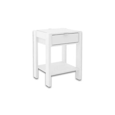 Imagem de Mesa Cabeceira Infantil AZ1016 c/ 1 Gaveta Branco - Tecno Mobili
