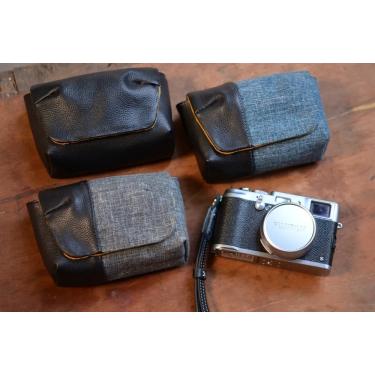 Imagem de Bolsa de couro para câmera fotográfica  bolsa de couro genuíno à prova d'água para fujifilm fuji