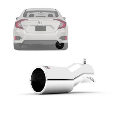 Imagem de Ponteira De Escapamento Esportivo Outs Civic 2017 Até 2023 Aço Inox Top