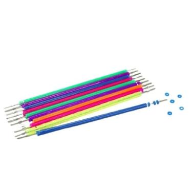 Imagem de 1000 Mil Borrachinha Aparelho Liga Ortodôntica Dental (10 Palitos com 100 Un.) 10 Cores