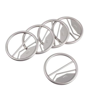 Imagem de SEWACC 5 Unidades Atado anéis da moda argolas anel de lenço redondo lindos anéis de camiseta anel de roupa fivelas retrô broches convenientes Bonito botão de pano anel de cachecol Liga