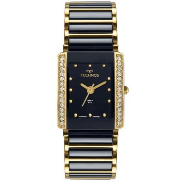 Imagem de Relógio TECHNOS feminino analógico quadrado preto 5Y30XO/1A