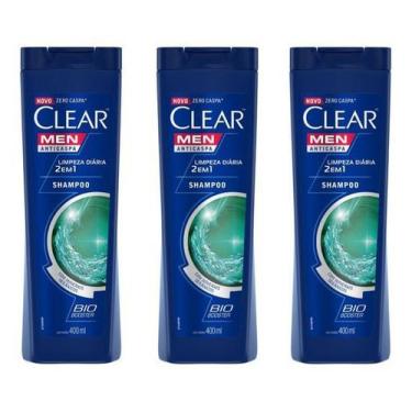 Imagem de Shampoo Anticaspa Limpeza Diaria Clear 3 Unidades