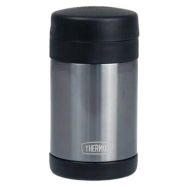 Imagem de Pote Térmico Infantil Adulto Inox Thermos ® Funtainer Preto com Colher 470ml Quente e Frio com Aço Inox e Pratico - Thermos