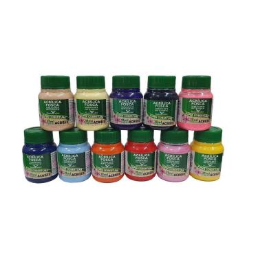 Imagem de Kit Tinta Acrilica Fosca Para Artesanato 37ml Acrilex Escolha As Cores