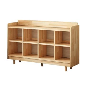 Imagem de GRFIT Estante de livros rack de livros de fotos rack de armazenamento de chão estante de grade armário baixo armário de armazenamento prateleira de livros (cor: 120 * 30 * 78 cm)