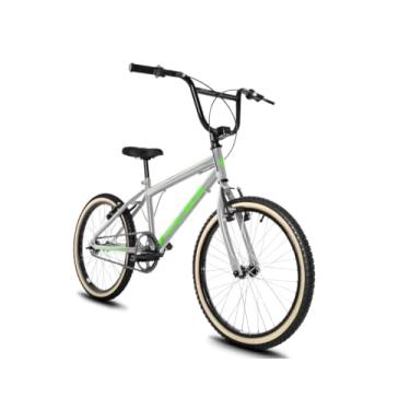 Imagem de Bicicleta Aro 20 Infantil KOG Cross BMX Alumínio Pneu Bege,Prata Verde