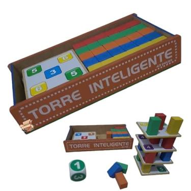 Imagem de Brinquedo Educativo Em Madeira Torre Inteligente Premium 43 Pçs (Premium 43 Pçs - Tam G)