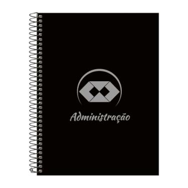Imagem de Caderno Universitário Espiral 15 Matérias Profissões Administração (Preto e Prata)