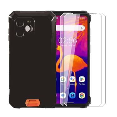 Imagem de WDMYLFTW Capa para Blackview BV8900 + [pacote com 2] Película protetora de tela de vidro temperado - Capa protetora de TPU (poliuretano termoplástico) macio e flexível de silicone transparente à prova