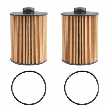 Imagem de Fitede Filtro de óleo compatível com Porsche Cayenne Volkswagen Atlas CC Passat Touareg VR6 3.6L V6 Substituição do motor # OX983D 03H115562 ‎03H-115-562 (2 peças)