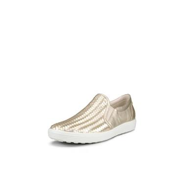 Imagem de ecco Mocassim masculino macio 7 slip on 2.0, Ouro branco puro, 7-7.5