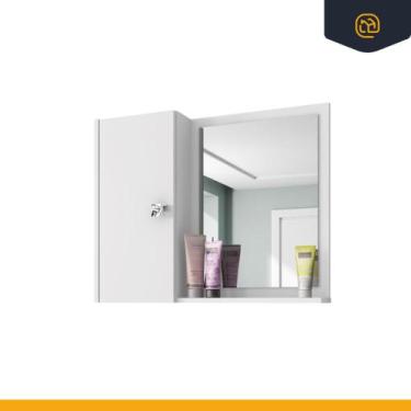 Imagem de Armário Espelheira Para Banheiro Gênova Bechara 1 Porta Branco